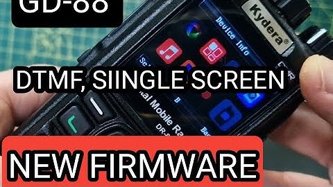 GD-88 New Firmware 2023 Talker Alias