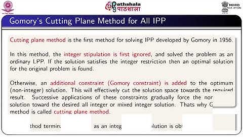 M-31. Introduction to Integer Programming and Gomory