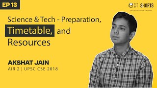 Science and Technology for UPSC -  Preparation, Timetable & Resources | IAS Akshat Jain AIR 2