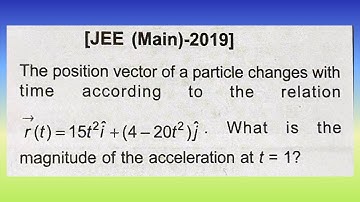 The position vector of a particle changes with time according to the relation...I Doubtify JEE