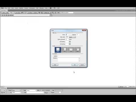 basic webpage start with tables
