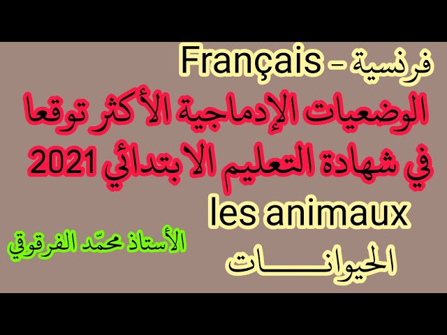 تعبير كتابي باللغة الفرنسية Français