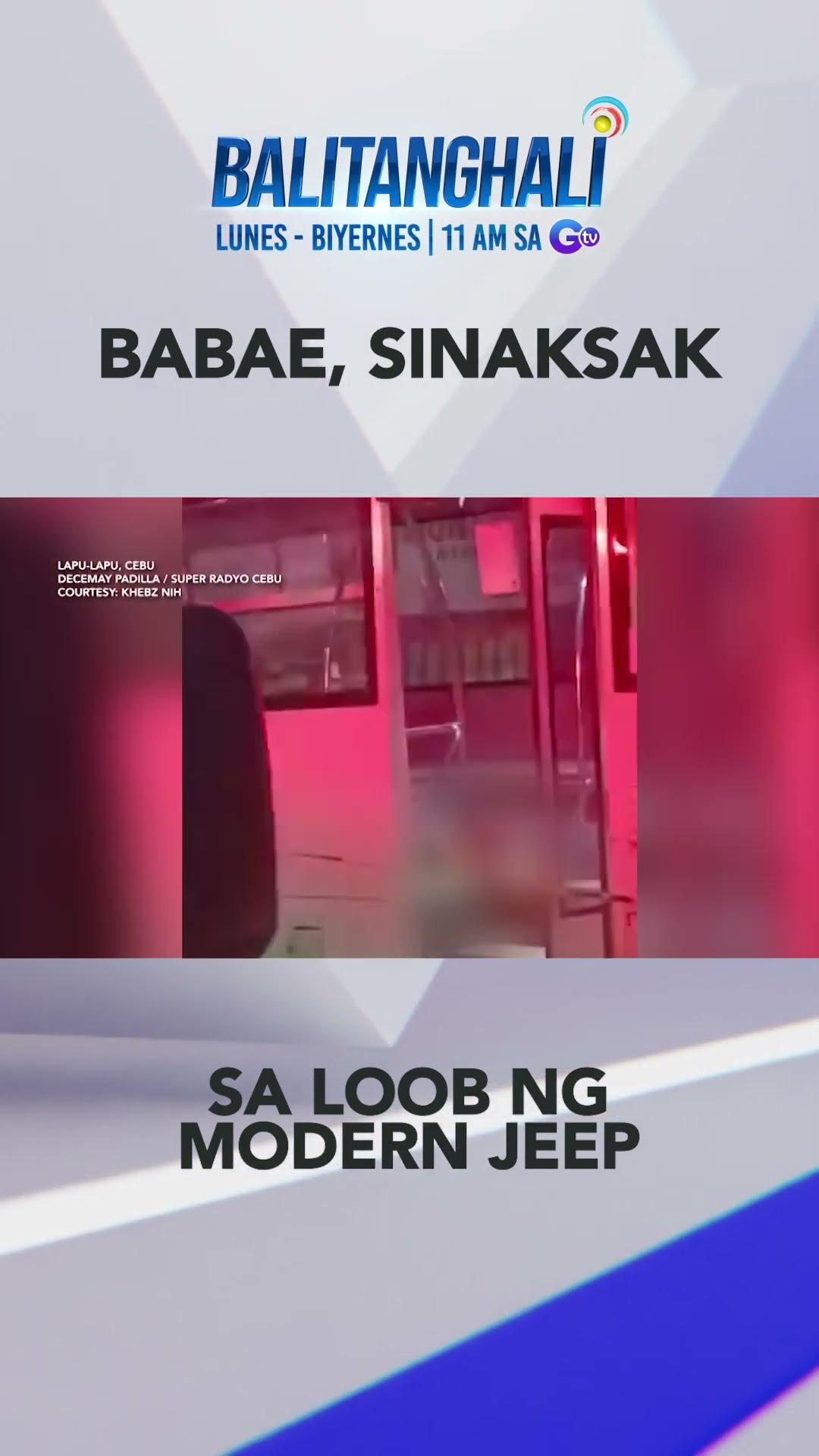 Babae, patay matapos pagsasaksakin ng kaniyang mister sa loob ng isang modern jeepney | Balitanghali