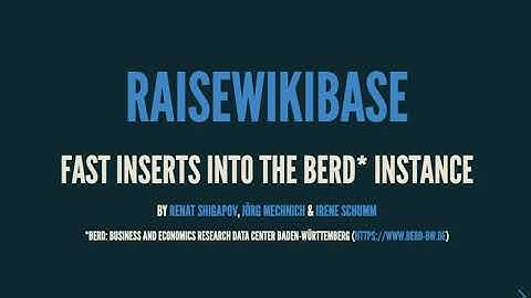 RaiseWikibase