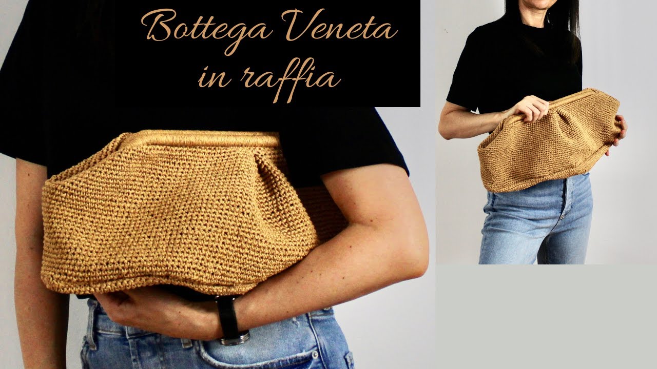 Crochet Raffia Bag Tutorial.Crochet Clutch Purse. 