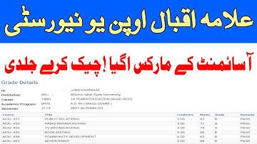 AIOU BA Exam Results Autumn 2021 - 22 RESULT NOT SHOW PROBLEM BIG