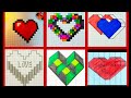 Valentine's Day Drawing a 3D Heart Illusion - How to Draw 3D Heart on Graph Paper - 3d heart drawing