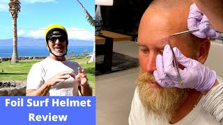 Foil Surfing Helmet Review: Gath & Tom Carroll DMC Fins Soft Surf Helmet screenshot 2