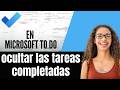 cómo ocultar las tareas completadas en Microsoft To Do