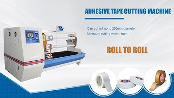 Auto Masking tape roll to roll cutting machine  ( 2 shafts)
