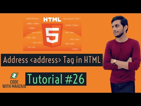Address Tag in HTML | Web Design Course | Tutorial #26 | Code with Mahzaib