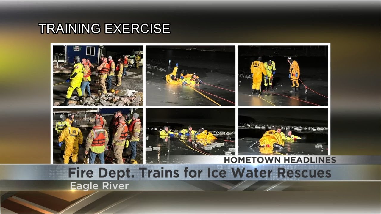 Eagle River Fire Dept. does water rescue training - YouTube