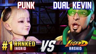 SF6 ▰ PUNK (#1 Ranked Ingrid) vs DUAL KEVIN (Rashid) ▰ High Level Gameplay
