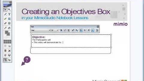 How to Create Objective Boxes in MimioStudio Notebook Lessons - Ask a Mimio Master