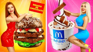 Desafio Alimentar Épico: REAL vs CHOCOLATE || Hambúrguer de chocolate gigante por RATATA BOOM