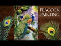 Peacock Painting , Peacock Acrylic Painting , Acrylic Painting Tutorial , Step by Step For Beginners