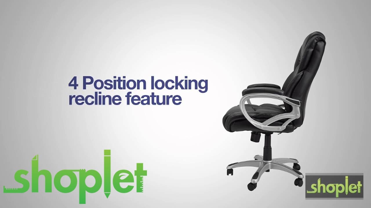 Samsonite Hamburg Big and Tall Premium Bonded Leather Chair YouTube