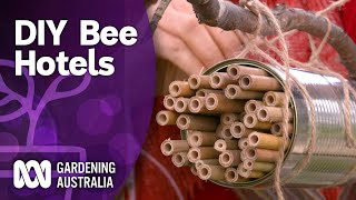 Give native bees a home in your garden with these easy DIY bee hotels | Gardening Australia image