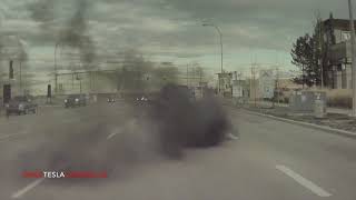 Tesla Model 3 getting coal rolled in Edmonton, Alberta