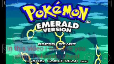 Pokemon Emerald Shiny Pokemon Cheat Code Without Messes Up Pokemon Nickname