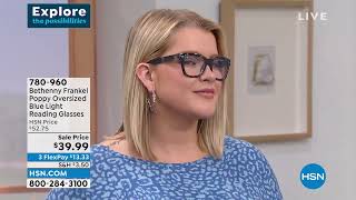 Bethenny Frankel Poppy Oversized Blue Light Reading Glas... screenshot 5