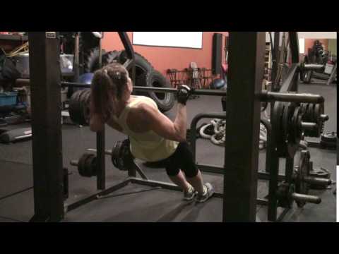 Smith Machine Inverted Row pronated grip
