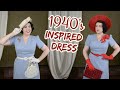 Making a 1940's Summer Dress // Blue Eyelet A-Line Dress