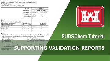Supporting Validation Reports - FUDSChem
