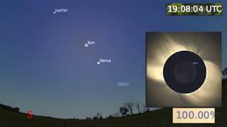 total solar eclipse st. leon, indiana april 8, 2024 (simulation) ★★★