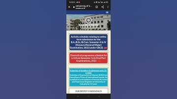 online form submission of ba/bsc/bcom 2nd and 4th semester।।cu official update