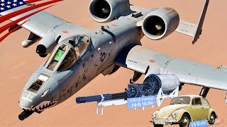 【最強のA-10攻撃機】車よりデカイ30mmガトリング砲の桁違いの威力とは？ 華麗なアクロバット飛行も！