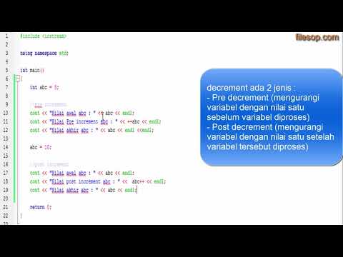 Increment dan Decrement - Belajar C++ 9
