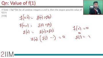CAT 2017 Question | Slot - 2 |  Value of f(1)