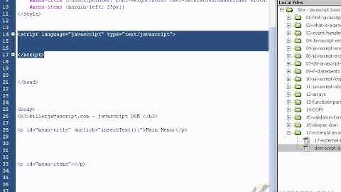 17 external javascript files