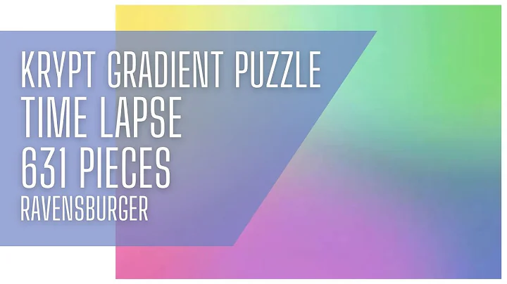 Doing the Krypt Gradient Ravensburger Puzzle (Time Lapse)