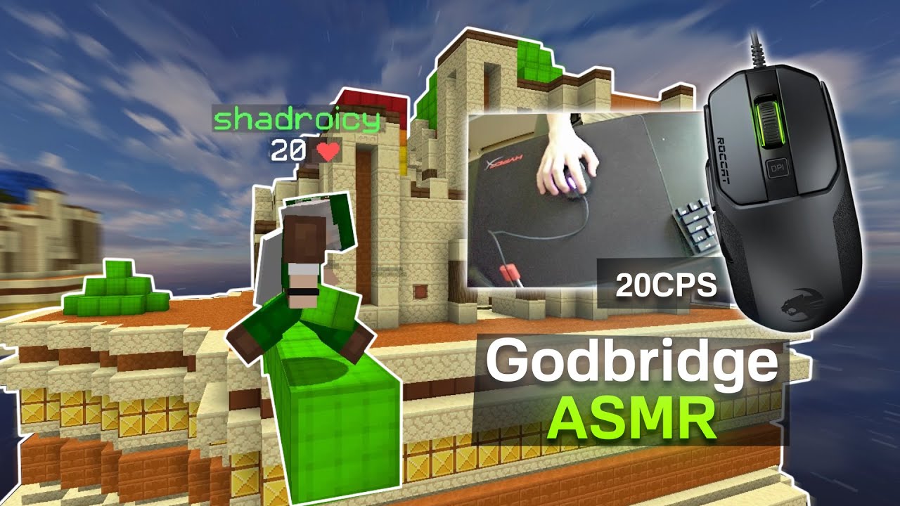 Godbridging with Roccat Kain 100 Click Sounds ASMR l Hypixel Bedwars