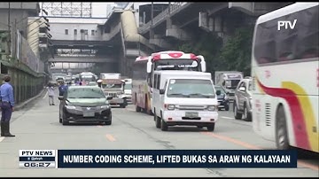 Number Coding Scheme, lifted bukas sa Araw ng Kalayaan