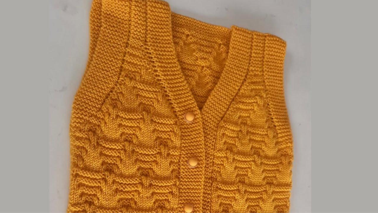 Erkek ve Kız Çocukları için Harika bir Yelek #babyknits #knitting #sweter #crochet #bts #şişörgü