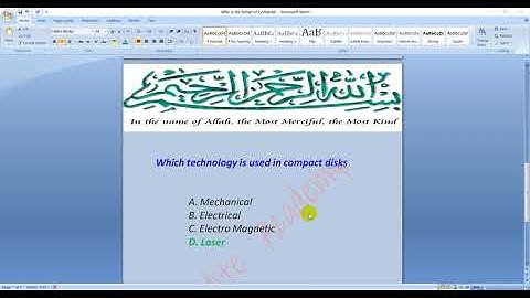 Which technology is used in compact disks