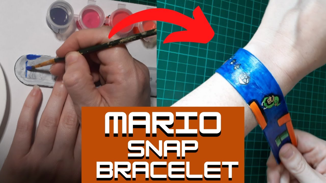 How To Paint Mario Snap Bracelet YouTube How To Paint Mario Snap Bracelet YouTube