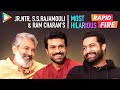 Jr.NTR on S.S.Rajamouli: "The easiest way to UPSET him is to..."| Rapid Fire | RRR | Ram Charan