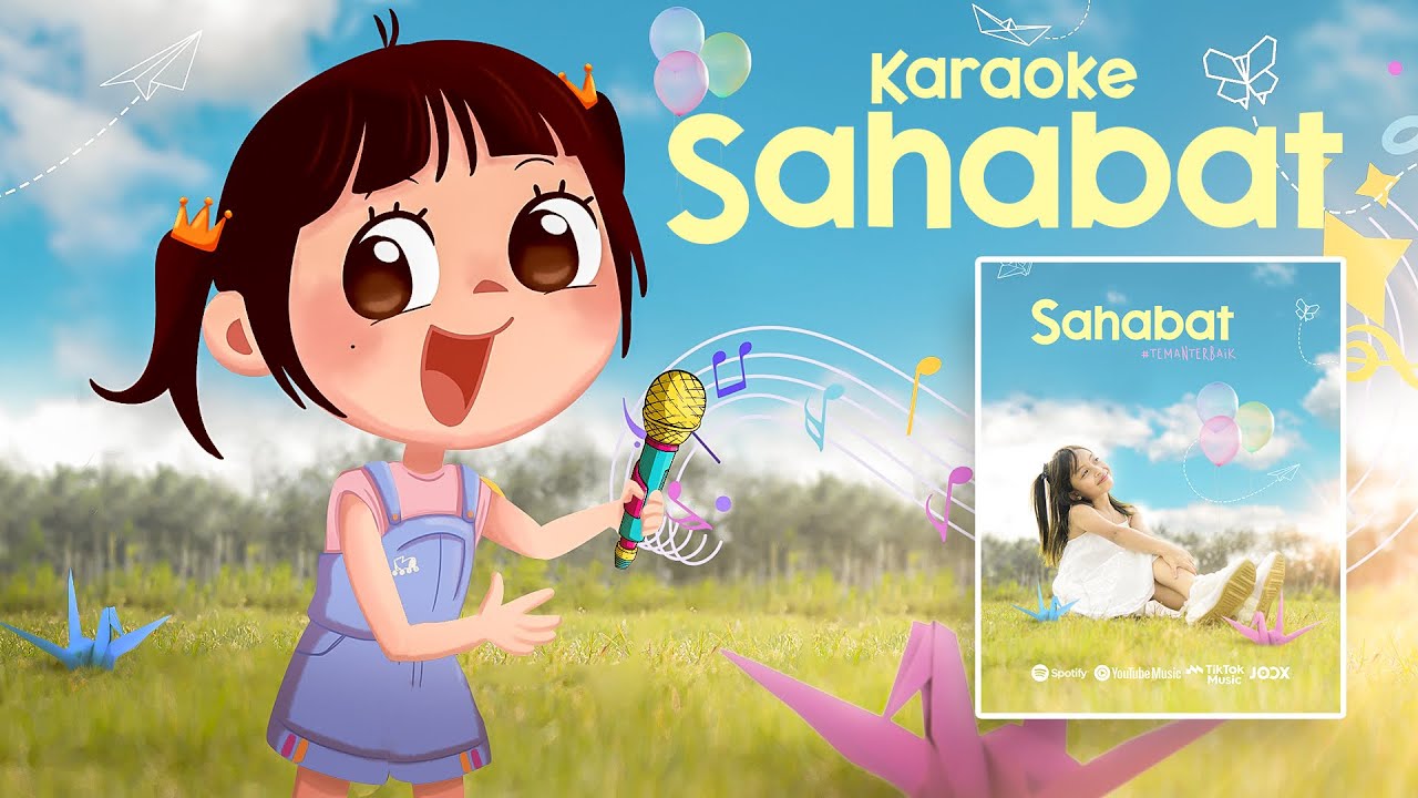 Cover KARAOKE LIRIK MUSIK SAHABAT - LEIKA GARUDITA