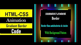 Gradient Border | CSS HTML - Code | Animation