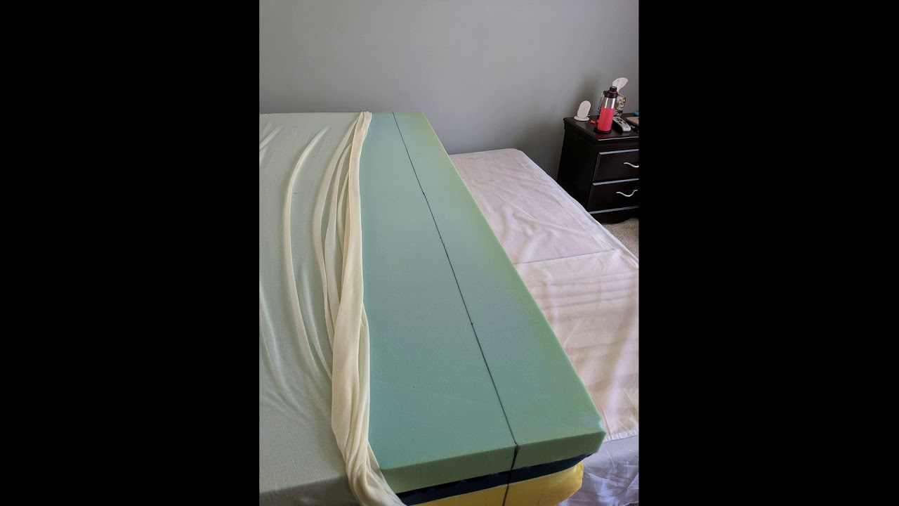 cutting ikea memory foam mattress