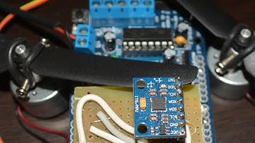 GY-521 (MPU-6050) + Control DC Motor with arduino UNO + Motor driver shield