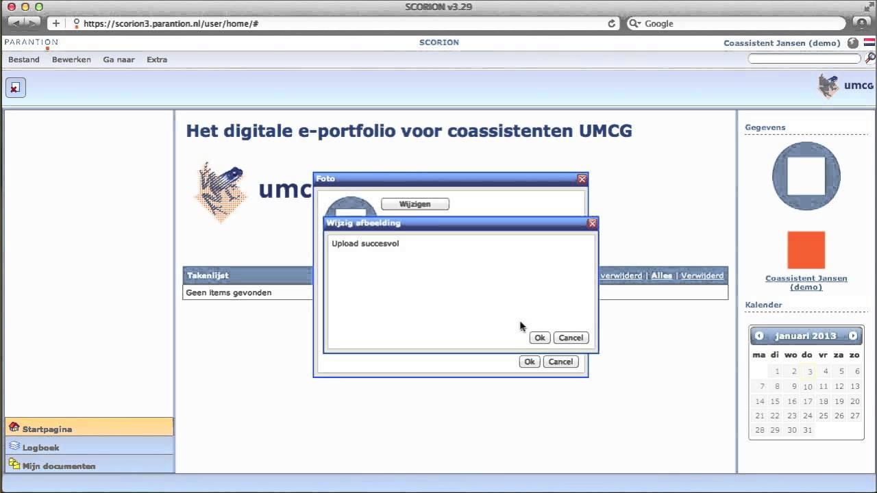 Scorion handleiding Eportfolio coassistenten pasfoto toevoegen en