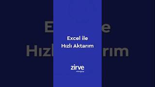 Excel Ile Hızlı Aktarım