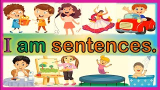 I am sentences for kids| simple English sentences| Reading practice sentences| Basic English