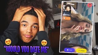 ASKING RANDOM GIRLS WOULD THEY DATE ME 😍 MONKEY APP 🐵 (HILARIOUS)