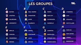 Ligue des champions : Le tirage des groupes 2020/2021 (avec le PSG, l'OM et Rennes)